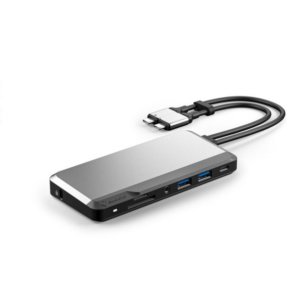 ALOGIC Dual USB-CÂ Super Hub 10-i-1-hub - Dual HDMI 4K - 60Hz - Space Grey