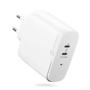 ALOGIC Rapid Power 2-port (45+18W) GaN Charger inc. 2m USB-C Charging Cable