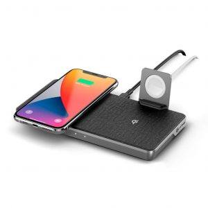 ALOGIC Ultra Power 3-i-1 trådløs oplader dobbelt m. USB-A oplader output