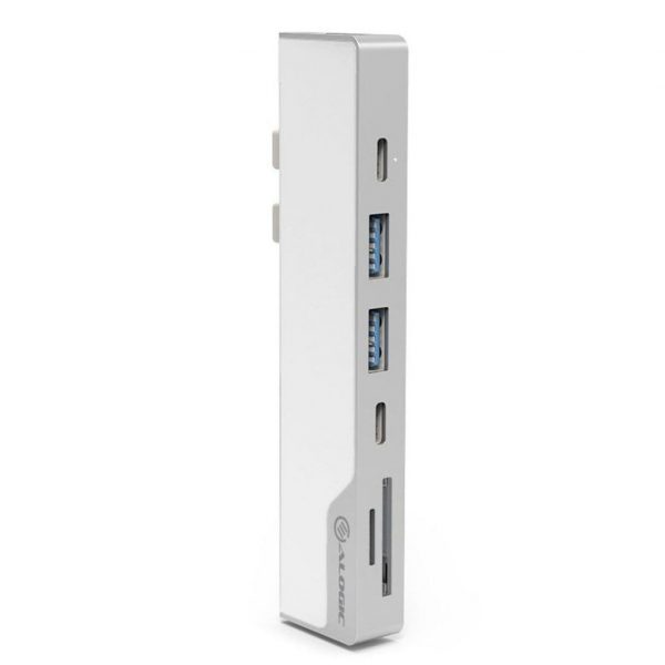 ALOGIC Ultra USB-C Dock NANO - HDMI, USB, Memory Card Reader og 100W PD - Sølv