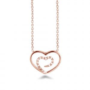 ANNEBRAUNER Heart Rose/White - Heart with heart