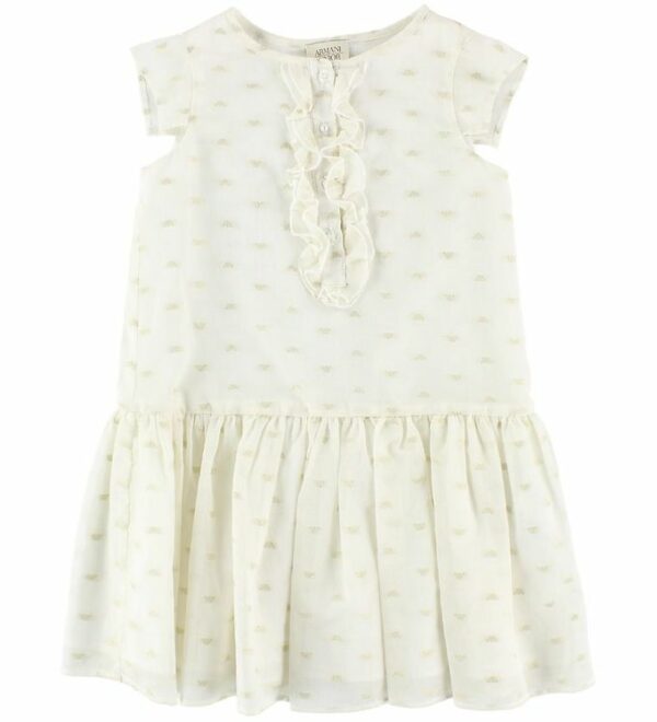 Armani Junior Kjole - Creme/Guld
