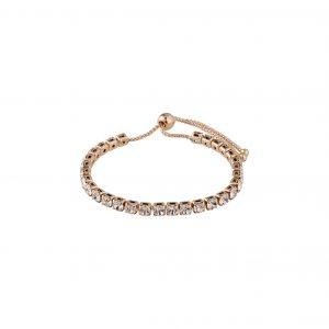 Armbånd : Lucia : Rosaguld belagt : Krystal