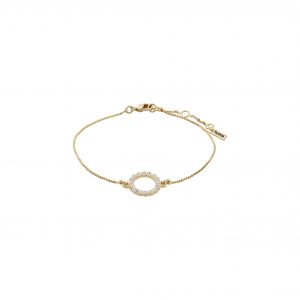 Armbånd : Malin : Guldbelagt : Krystal