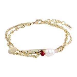 Armbånd : Poesy : Guldbelagt : Multi