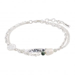 Armbånd : Poesy : Sølvbelagt : Multi