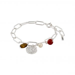 Armbånd : Warmth : Sølvbelagt : Brun