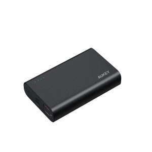 Aukey 10.000 mAh powerbank m. 18W USB-C PD & 18W QC 3.0, sort