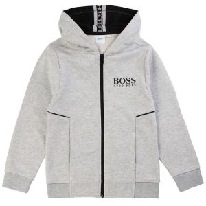 BOSS Cardigan - Essentiel - Chine Grey m. Sort