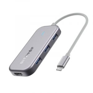 Blitzwolf BW-TH5 7-i-1 Hub (USB-C til 3xUSB 3.0, HDMI, USB-C PD, SD, microSD)