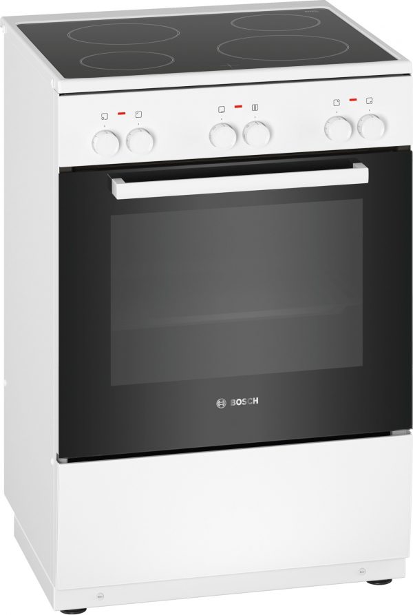 Bosch fritstående keramisk komfur HKA000020U (hvid)