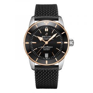 Breitling Superocean Heritage B20 Automatic 42 herreur med rosa guld og sort gummirem
