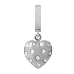 Christina Charm til læderarmbånd Million Heart Drop i sølv