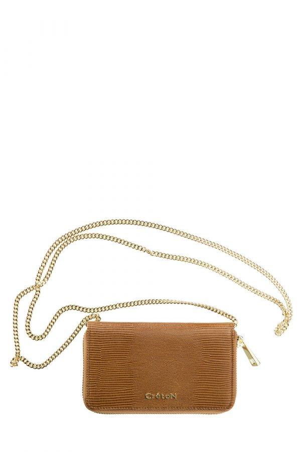 CRÉTON Taylor mini taske m. kæde (ONE, COGNAC)