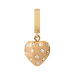 Christina Charm til læderarmbånd Million Heart Drop i forgyldt