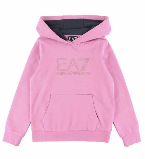 EA7 Hættetrøje - Cyclamen m. Logo