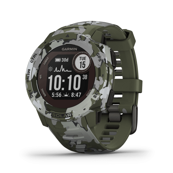 Garmin Instinct Solar smartwatch Lichen Camo