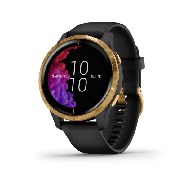 Garmin Venu GPS smartwatch amoled display, sort/guld-tone