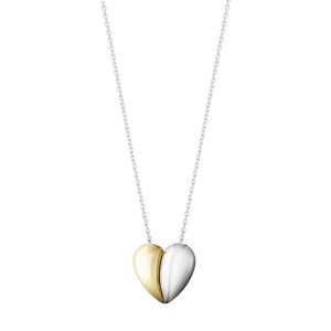 Georg Jensen Curve Heart halskæde med guld - 10017505