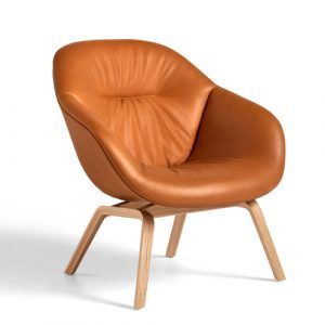 HAY About a Lounge Chair Soft (AAL83) Silk Cognac Læder