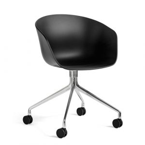 Hay About A Chair AAC24 - Med Hjul - Sort/Alu