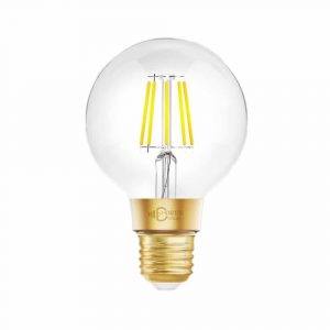 Homeo Smart Home WiFi vintage lyspære rund 8cm hvid (E27) G80 4,5W