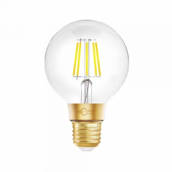 Homeo Smart Home WiFi vintage lyspære rund 8cm hvid (E27) G80 4,5W