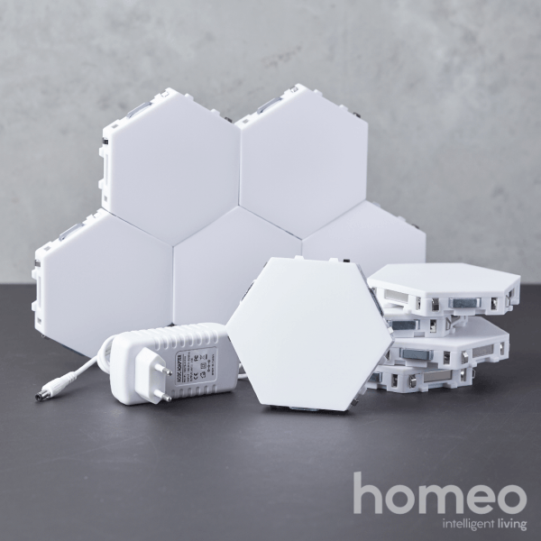 Homeo hexagon modul LED touch lampe m. lysdæmper