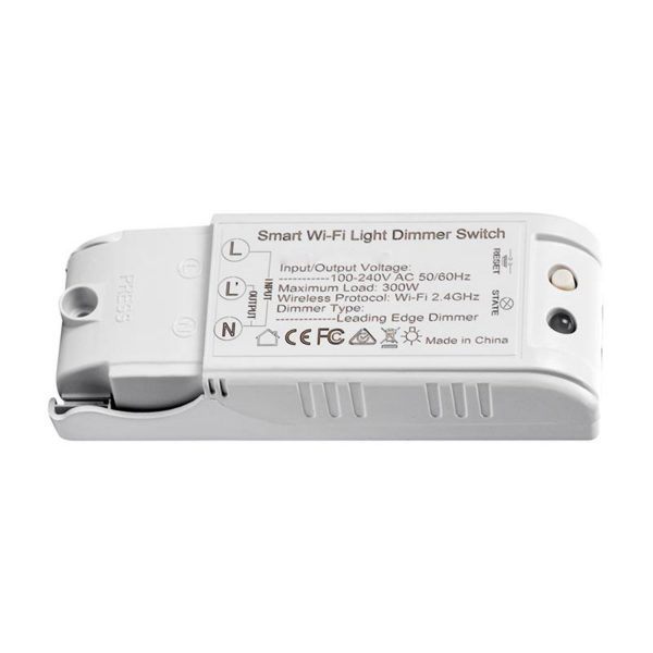 Homeo smart switch (relæ) WiFi m. lysdæmper + tænd/sluk via app