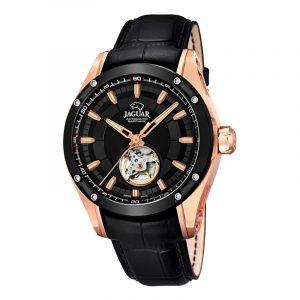 JAGUAR Automatic SPECIAL EDITION ARMBÅNDSUR I ROSA STÅL MED SORT SKIVE