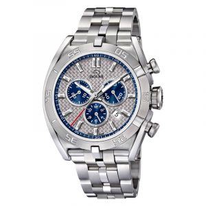 JAGUAR Special Edition 2017 chrono armbåndsur i stål med sølv/blå skive