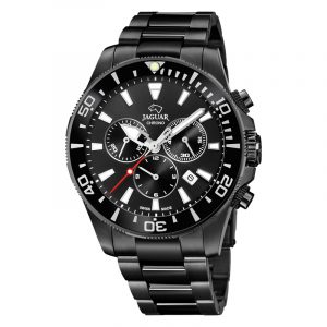 JAGUAR Special Edition 2019 chrono armbåndsur i sort stål med sort skive
