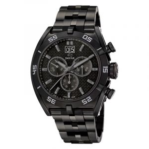 JAGUAR Special Edition chrono armbåndsur i sort stål med sort skive