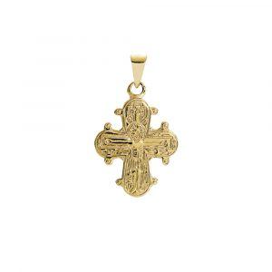 LUND COPENHAGEN DAGMARKORS I 14 KT RØDGULD, 16X13 MM