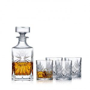 LYNGBY Melodia Whiskysæt 5 dele krystal