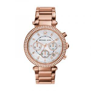 Michael Kors Parker dameur i rosaforgyldt med chronograph 39 mm