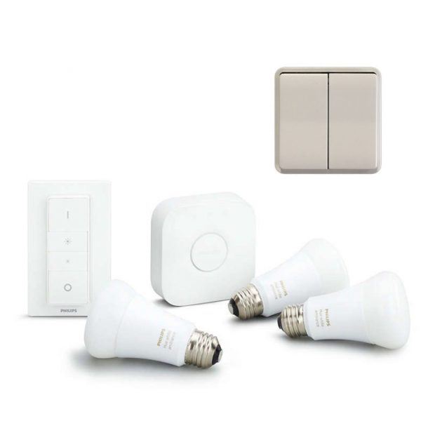 Niko lysdæmper & Philips Hue White Ambience Starter Kit