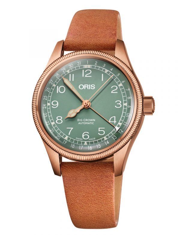 ORIS BIG CROWN POINTER DATE armbåndsur med grøn skive i bronze