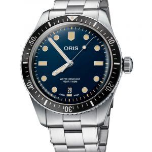 ORIS DIVERS HERRITAGE 65 Ø40 automatik armbåndsur med blå skive og lænke