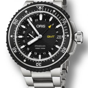 ORIS PRODIVER AQUIS BIG DATE GMT automatik GMT dykkerur i titanium med lænke