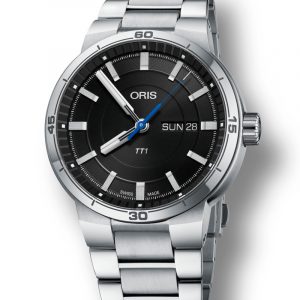 ORIS WILLIAMS TT1 Day Date automatik armbåndsur i stål med lænke