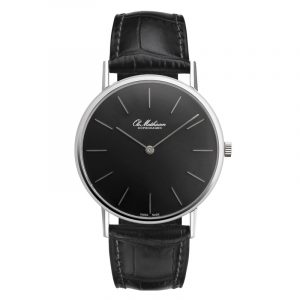 Ole Mathiesen Royal Marine Ø37 mm armbåndsur sort skive, stål
