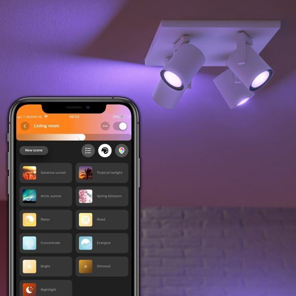 Philips Hue Argenta plate/spiral white 4x5.7W 230V