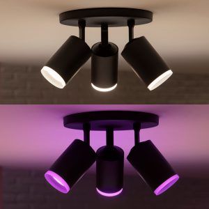 Philips Hue Fugato plate/spiral black 3x5.7W 230V