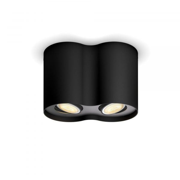 Philips Hue Pillar Hue plate/spiral 2x5.5W 230, bluetooth - Sort