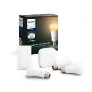 Philips Hue White 9W E27 3-pack starter kit