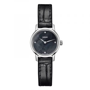 RADO Coupole Classic XS dameur med diamanter og læderrem