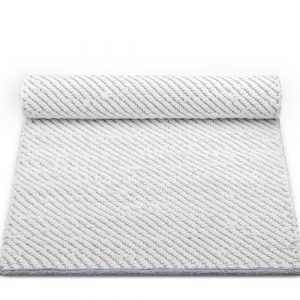 Rug Solid Rain Cotton -135x65 - grey/white