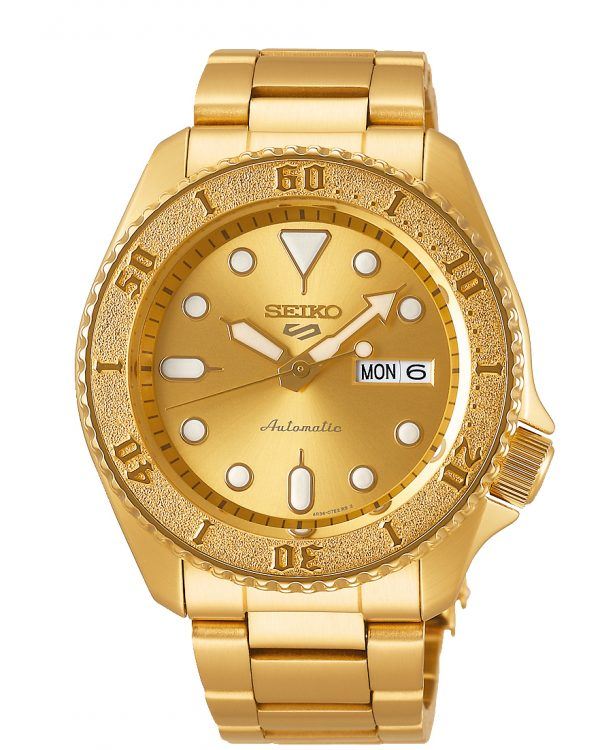 SEIKO 5 Sport herreur guld med lænke, automatic
