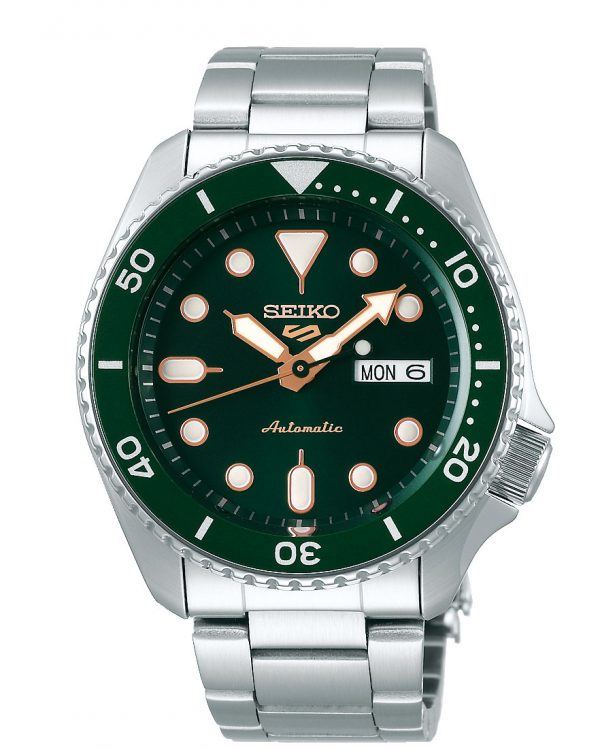 SEIKO 5 Sport herreur mørkegrøn med lænke, automatic